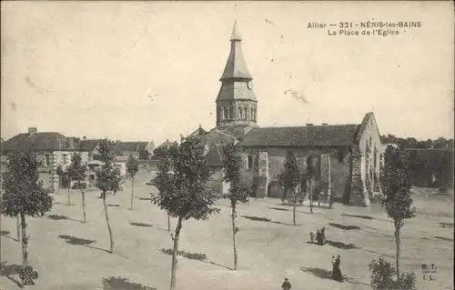 Neris-les-Bains Allier Place Eglise x