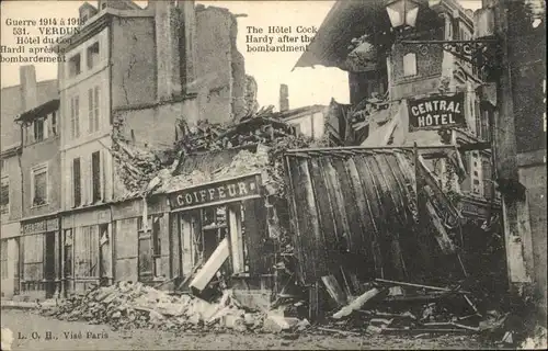 Verdun Hotel du Coq Zerstoerung *