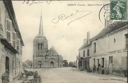 Cheroy Yonne Eglise Route Sens x