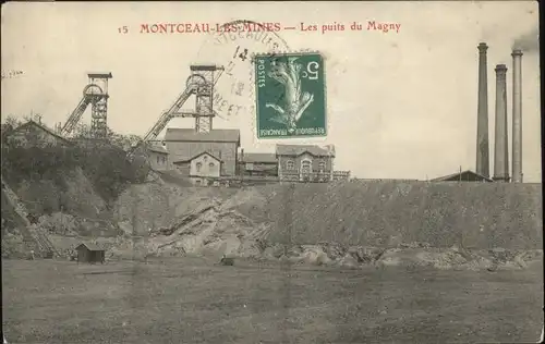 Montceau-les-Mines Puits Magny Bergbau x