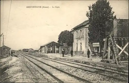 Amifontaine Aisne Gare Bahnhof *