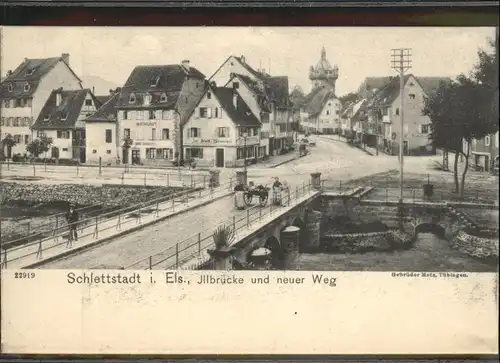 Schlettstadt Elsass Illbruecke Neuer Weg *