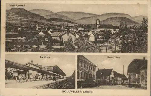 Bollwiller Alsace Gare Bahnhof Grand Rue *