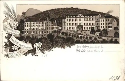 Drei-aehren Trois-Epis Elsass Alsace Hotel Litho *