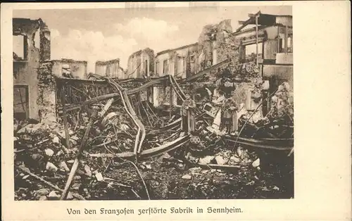 Sennheim zerstoerte Fabrik