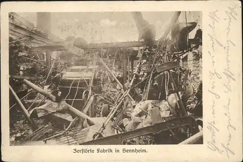 Sennheim zerstoerte Fabrik