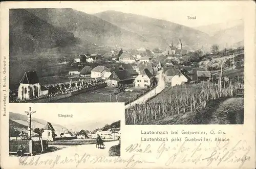 Gebweiler Haut Rhin Elsass Totalansicht von Lautenbach bei Gebweiler Kat. Guebwiller