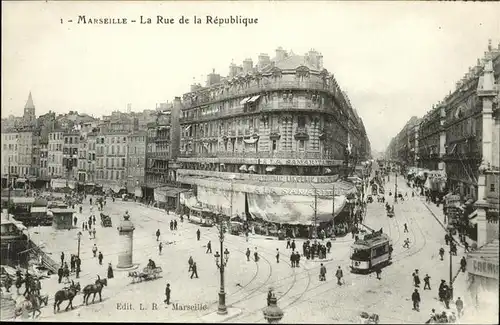 wz02514 Marseille Rue de la Republique Kategorie. Marseille Alte Ansichtskarten