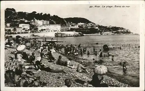 wz02517 Nice Alpes Maritimes Plage
Bains de mer Kategorie. Nice Alte Ansichtskarten