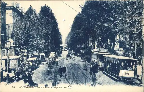 wz03009 Marseille Cours Belzunce Strassenbahn Kutsche Kategorie. Marseille Alte Ansichtskarten