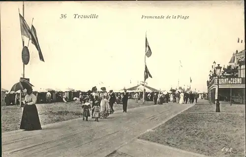 Trouville Havre Promenade Plage Kat. Trouville
