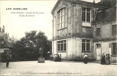 Paris Les Gobelins Statue Colbert Ecole Dessin Kat. Paris