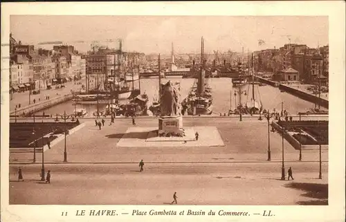 Le Havre Place Gambetta 
Bassin du Commerce Kat. Le Havre