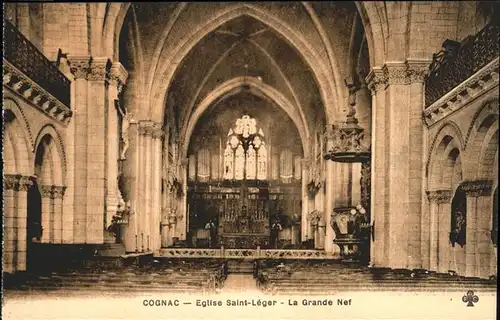 Cognac Eglise Saint-Leger La Grande Nef Kat. Cognac