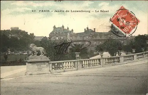 Paris Jardin du Luxembourg Le Senat Kat. Paris