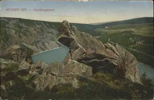 Weisser See Elsass Panorama Hochvogesen Feldpost Kat. Orbey