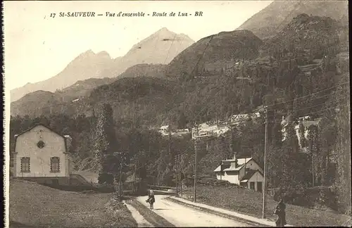 Saint Sauveur Hautes Pyrenees Vue d'ensemble Route de Luz / Luz-Saint-Sauveur Hautes Pyrenees /Arrond. d Argeles-Gazost