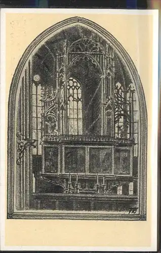 Zwickau Sachsen Dom Altar Kuenstlerkarte Kat. Zwickau