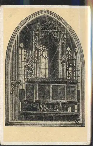 Zwickau Sachsen Dom Altar Kuenstlerkarte Kat. Zwickau