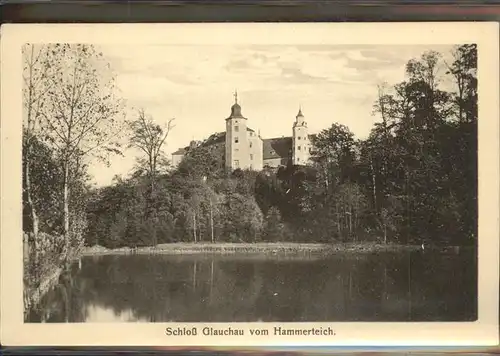 Glauchau Schloss mit Hammerteich Kat. Glauchau