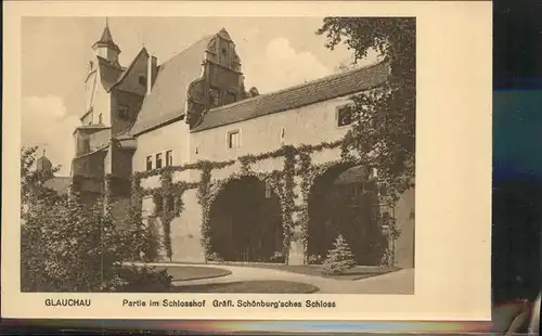 Glauchau Schlosshof Graefl. Schoenburgisches Schloss Kat. Glauchau