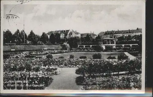 Glauchau Rosarium mit Musikpavillon Kat. Glauchau