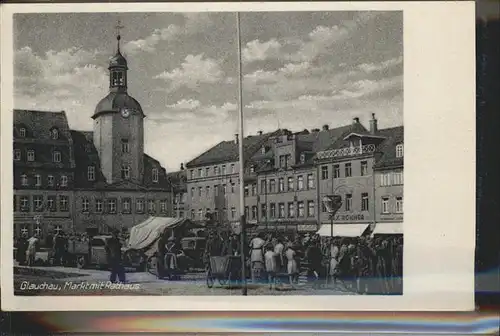 Glauchau Markt Rathaus Kat. Glauchau