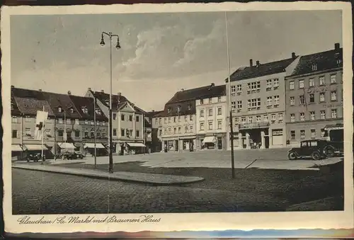 Glauchau Markt Autos Braunen Haus Kat. Glauchau