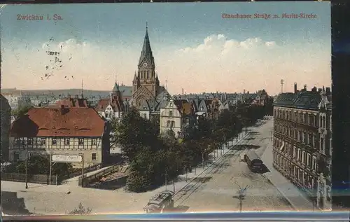 Zwickau Sachsen Glauchauer Strasse Moritzkirche Kat. Zwickau