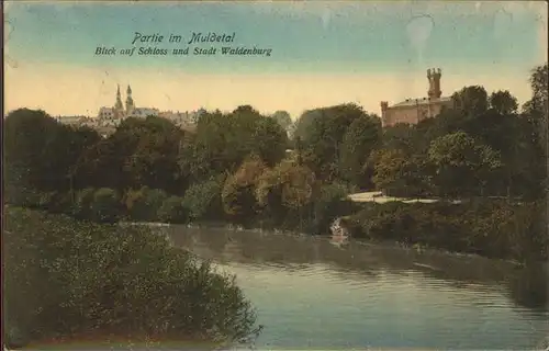 Waldenburg Sachsen Partie im Muldetal Schloss Kat. Waldenburg Sachsen