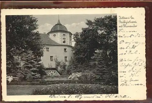 Zittau Stadtgaertnerei Blumenuhr Kat. Zittau