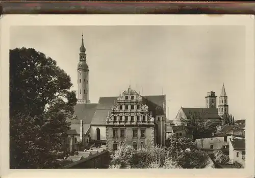 Zittau Klosterkirchturm Museumsgiebel Johanniskirche Kat. Zittau