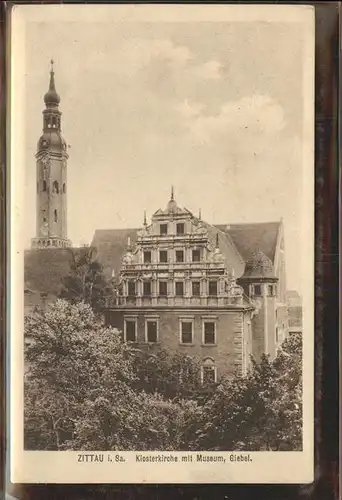 Zittau Klosterkirche mit Museum Giebel Kat. Zittau