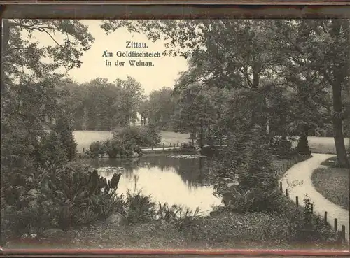 Zittau Goldfischtein in der Weinau Kat. Zittau