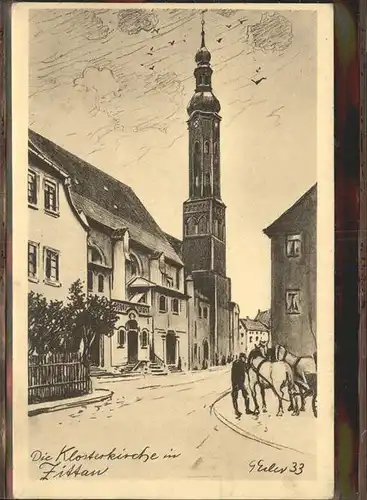 Zittau Klosterkirche Kuenstlerkarte Kat. Zittau