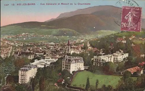 Aix les Bains Vue generale et Massif de la Chambotte Kat. Aix les Bains