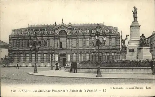 Lille Nord Statue de Pasteur Palais de la Faculte Kat. Lille