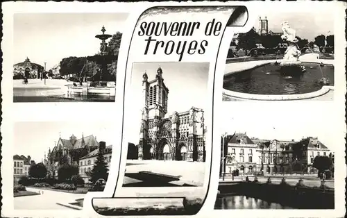 Troyes Aube Vue d ensemble Fontaine Kat. Troyes