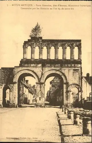 Autun Porte Romaine Monument historique Kat. Autun