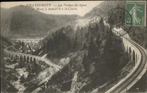 Morez Viaducs lignes de Morez a Andelot et a St. Claude chemin de fer Kat. Morez