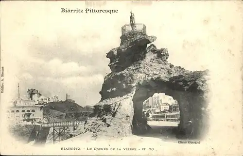 Biarritz Pyrenees Atlantiques Rocher de la Vierge Kat. Biarritz