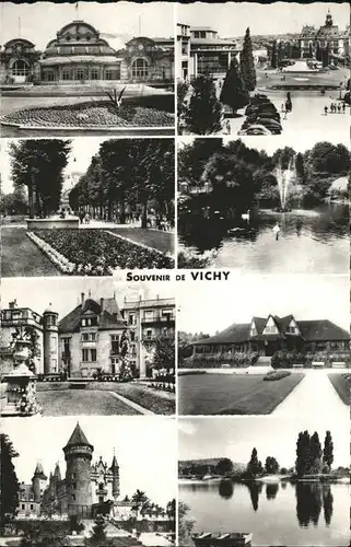 Vichy Allier Casino Hotel de Ville Parc Bassin Hotel de Sevigne Golf Chateau de Bourbon Busset Kat. Vichy