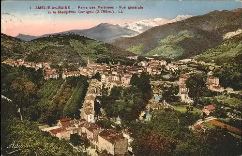 Amelie les Bains Palalda Vue panoramique Massif du Canigou Pyrenees Kat. Amelie les Bains Palalda