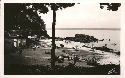 Beg Meil Plage de la Cale vue des Jardins du Grand Hotel Kat. Fouesnant