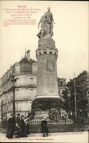 Troyes Aube Monument des Enfants Kat. Troyes