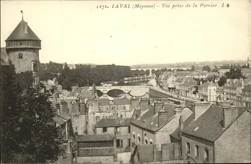 Laval Mayenne Vue prise de la Perrine tour Kat. Laval