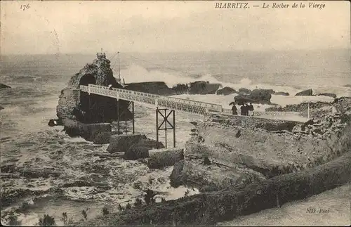 Biarritz Pyrenees Atlantiques Le Rocher de la Vierge Kat. Biarritz