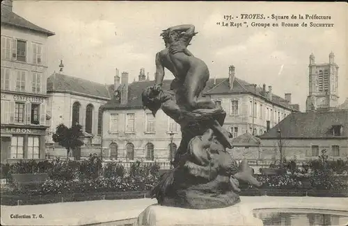 Troyes Aube Square de la Prefecture sculpture Kat. Troyes