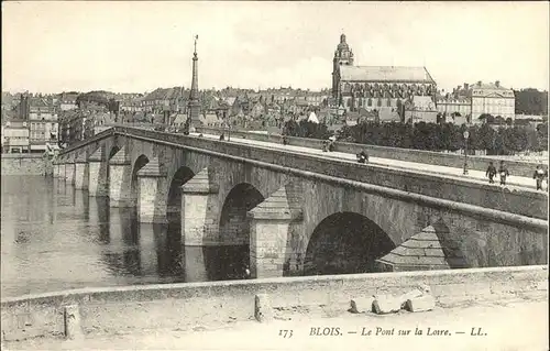 Blois Loir et Cher Pont sur la Loire eglise Kat. Blois
