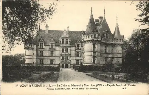 Azay le Rideau Chateau National Kat. Azay le Rideau